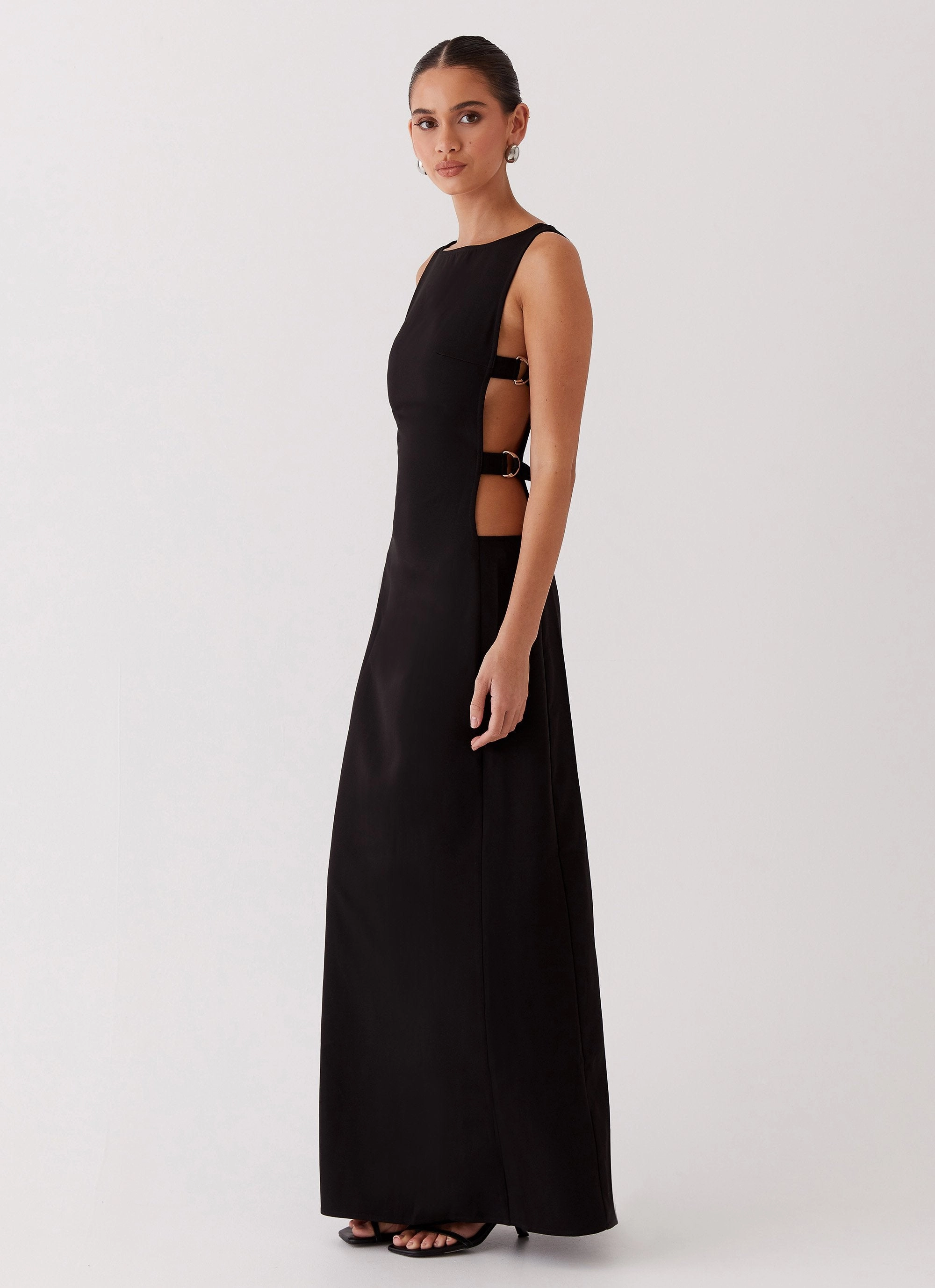 Weekend Chic Cherish You Buckle Maxi Dress - Shadow