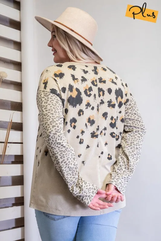 Easy Day - Curvy Loverlies Leopard Top - Plus Size