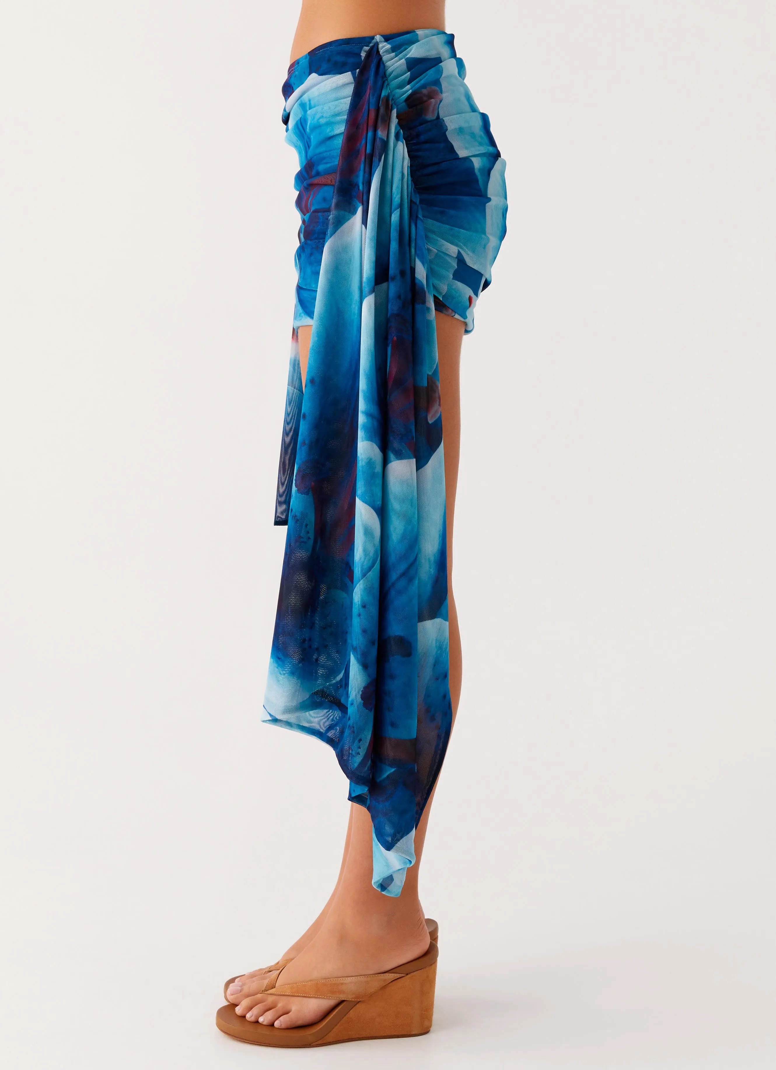 Tigerlily Micro Skirt - Turquoise Floral Trend Ready City Mood