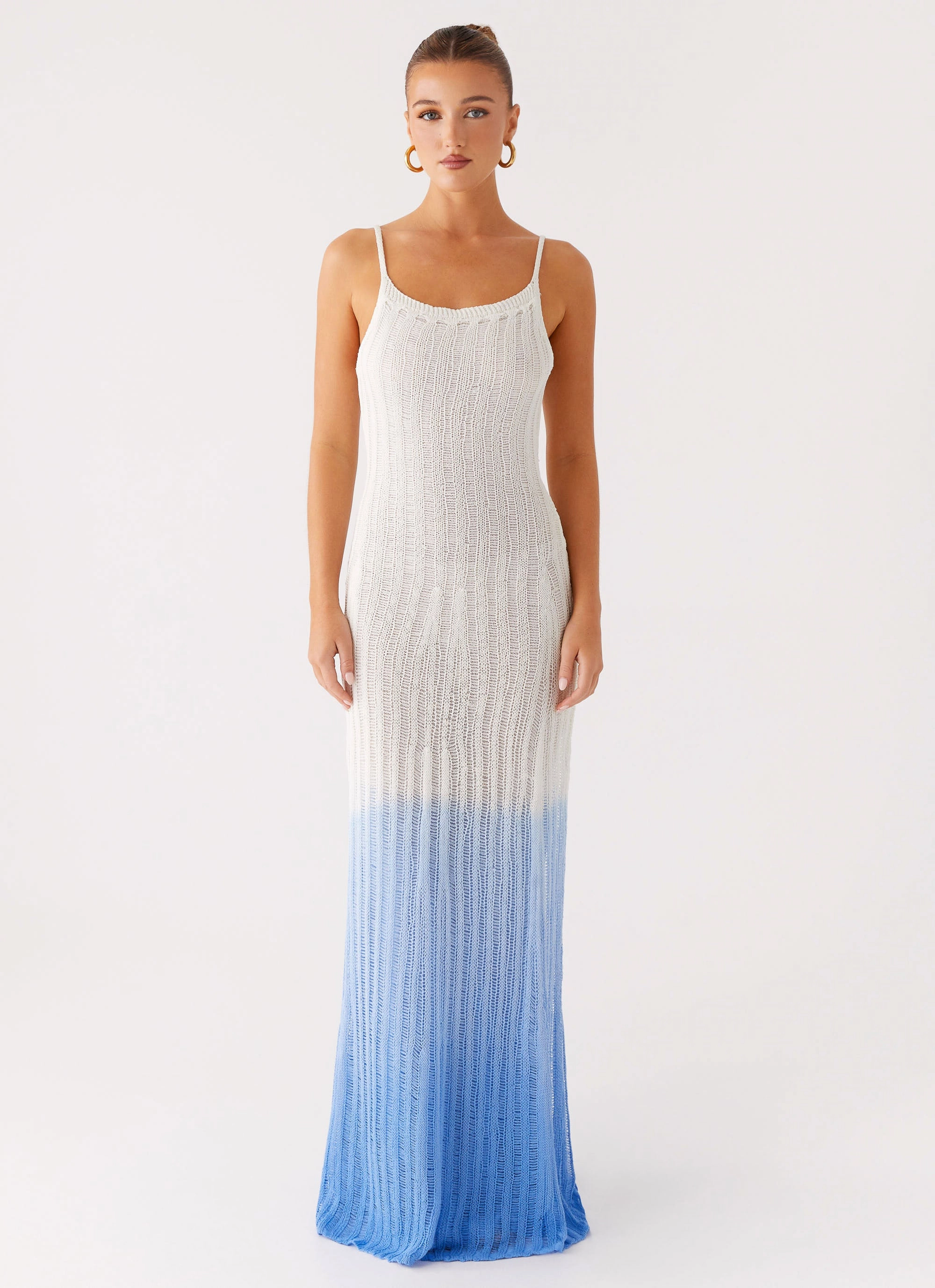 Subtle Touch Kiki Maxi Dress - Ombre Blue
