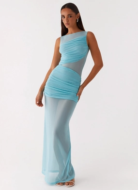 Easy Fit Apollo Maxi Dress - Aqua Street-Style Delicate Touch Apollo Maxi Dress - Aqua