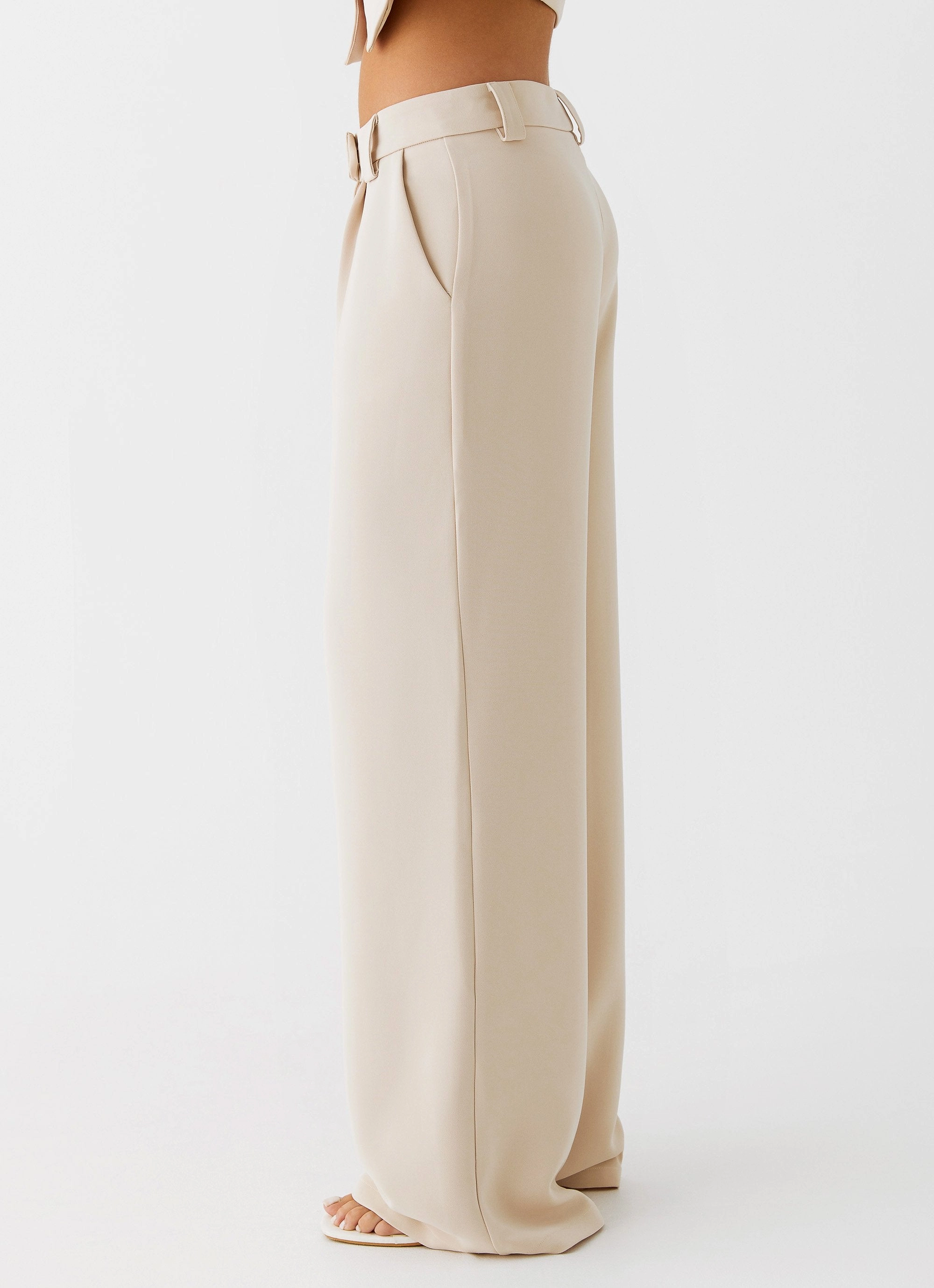 Relaxed Fit Design Midnight City Suit Pants - Beige