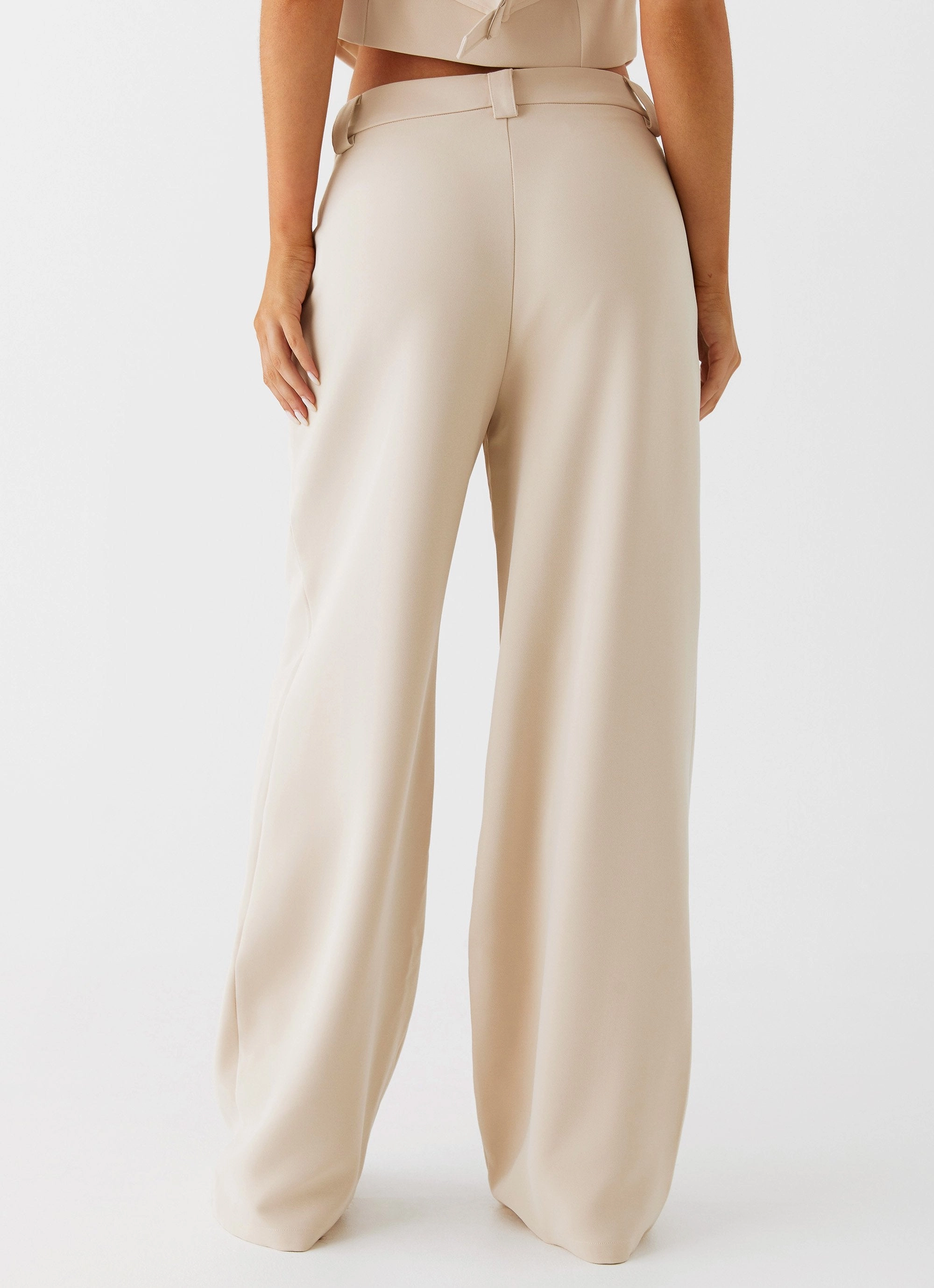 Midnight City Suit Pants - Beige EcoFriendlyMaterials Non Binding Cuffs