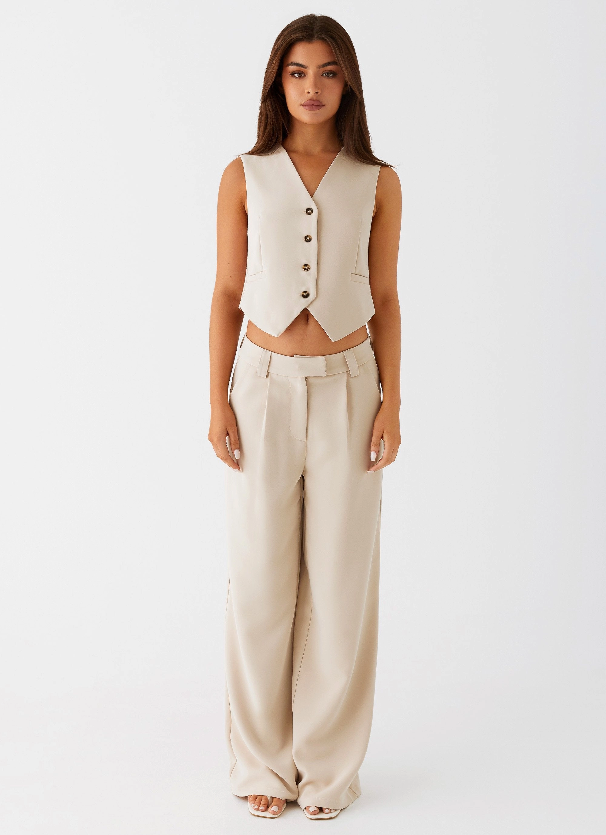 Trendy Look Midnight City Suit Pants - Beige