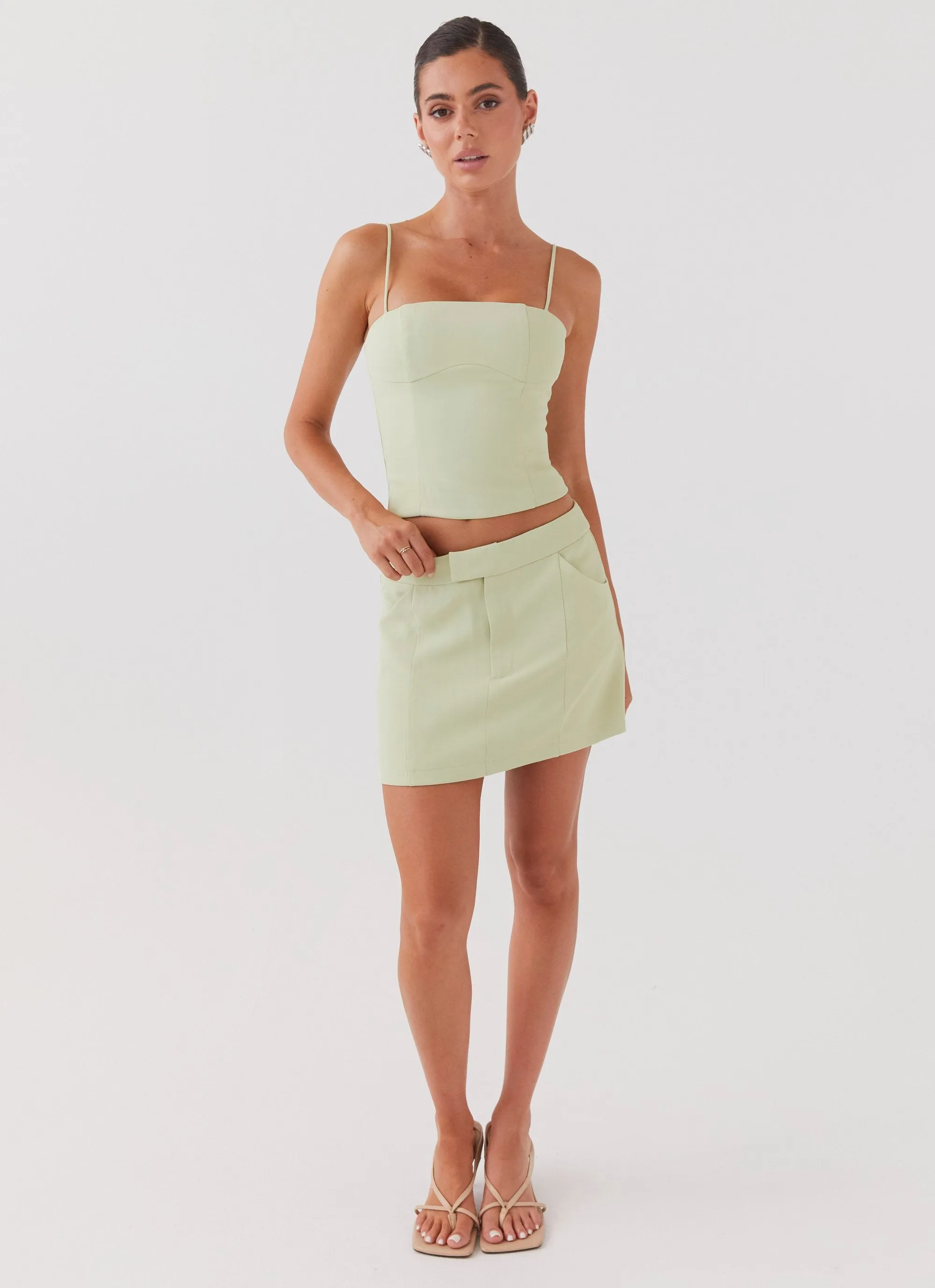 Eliana Crop Top - Green Zest Durable Binding