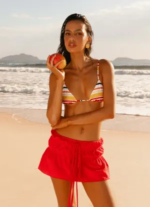 Winsley Mini Skirt - Red Ombre effect