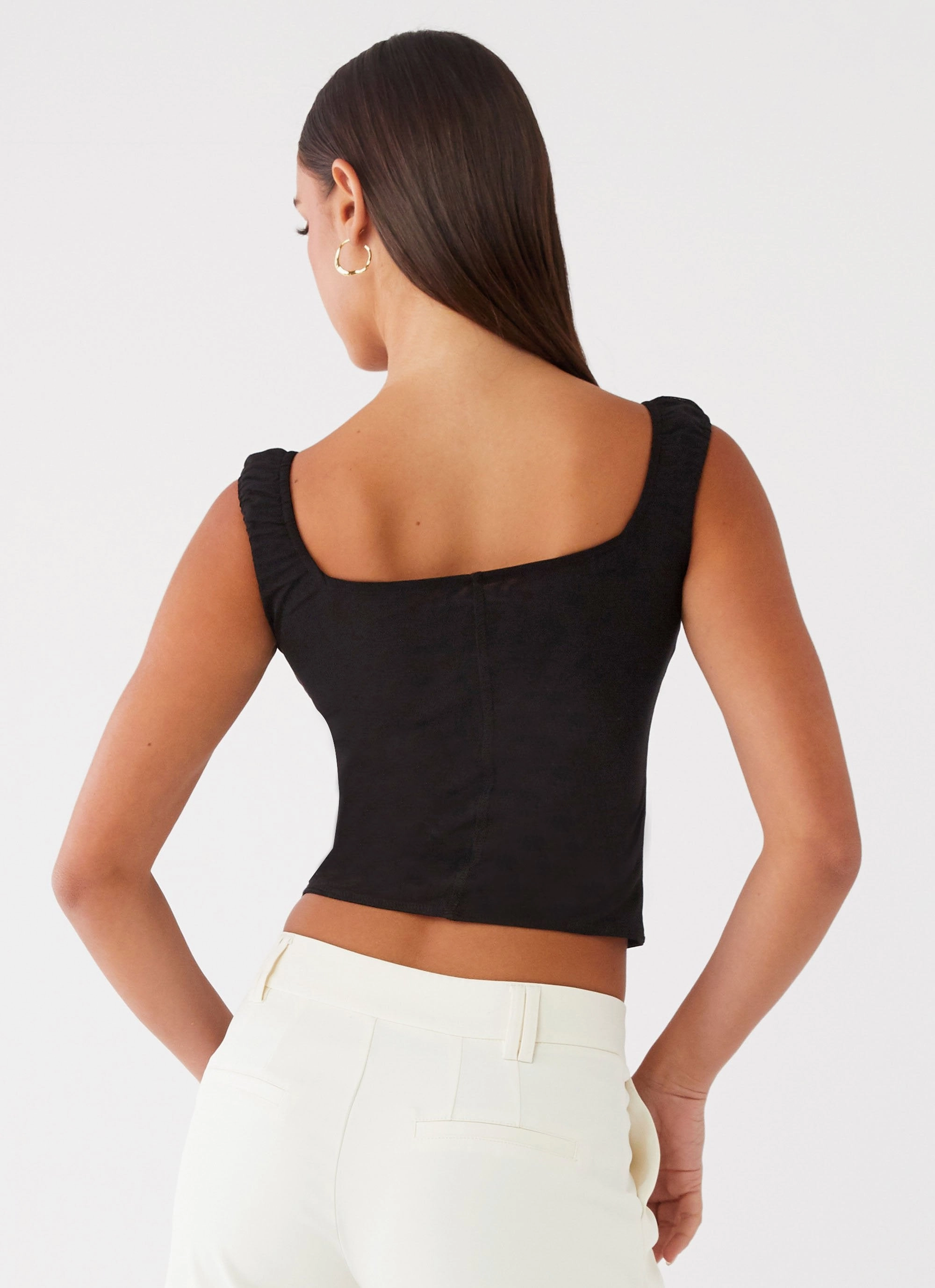 Garment Washed Softness Kaden Top - Black