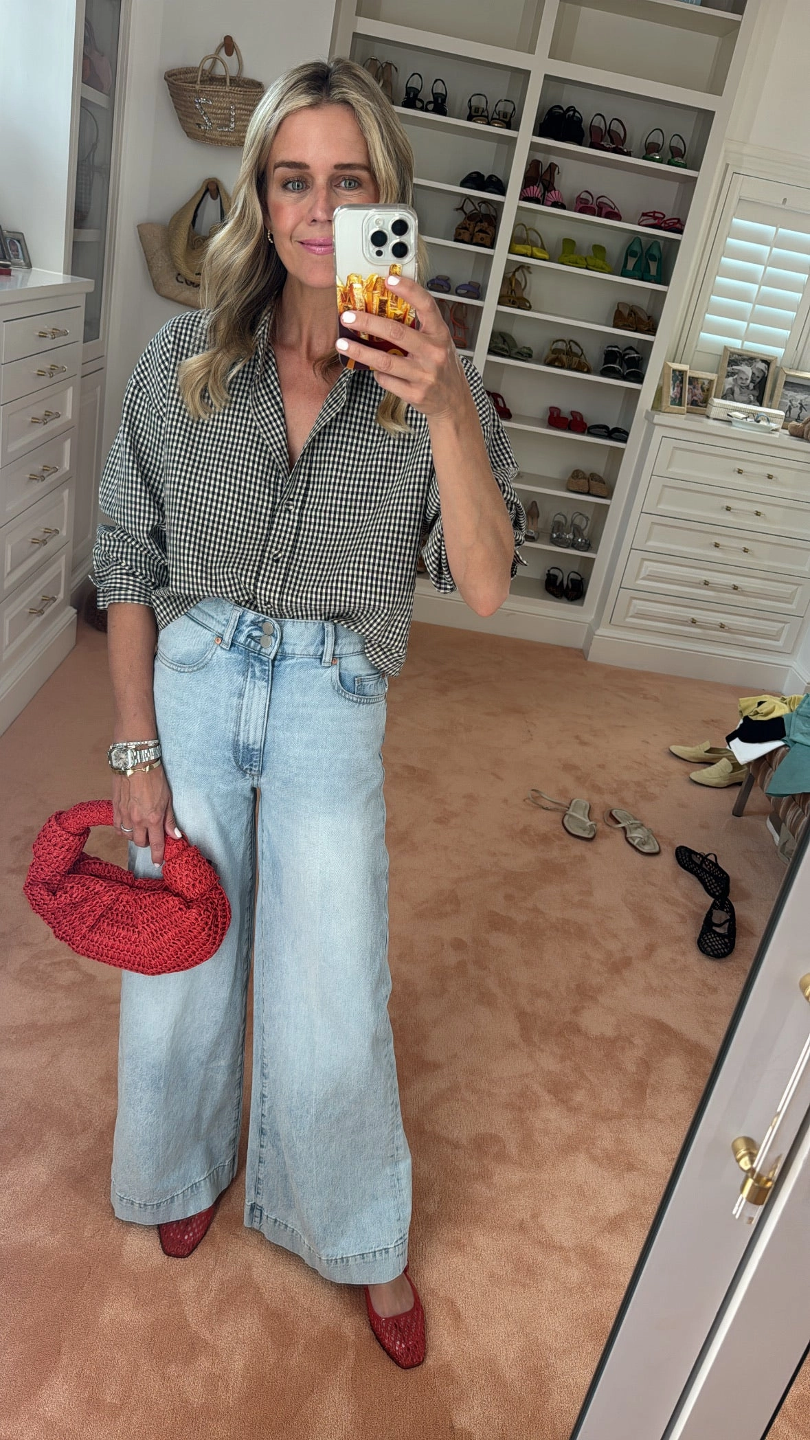 MASON'S DAUGHTER | the Cropped Boyfriend Shirt, Black & Ivory Gingham Layered Collar