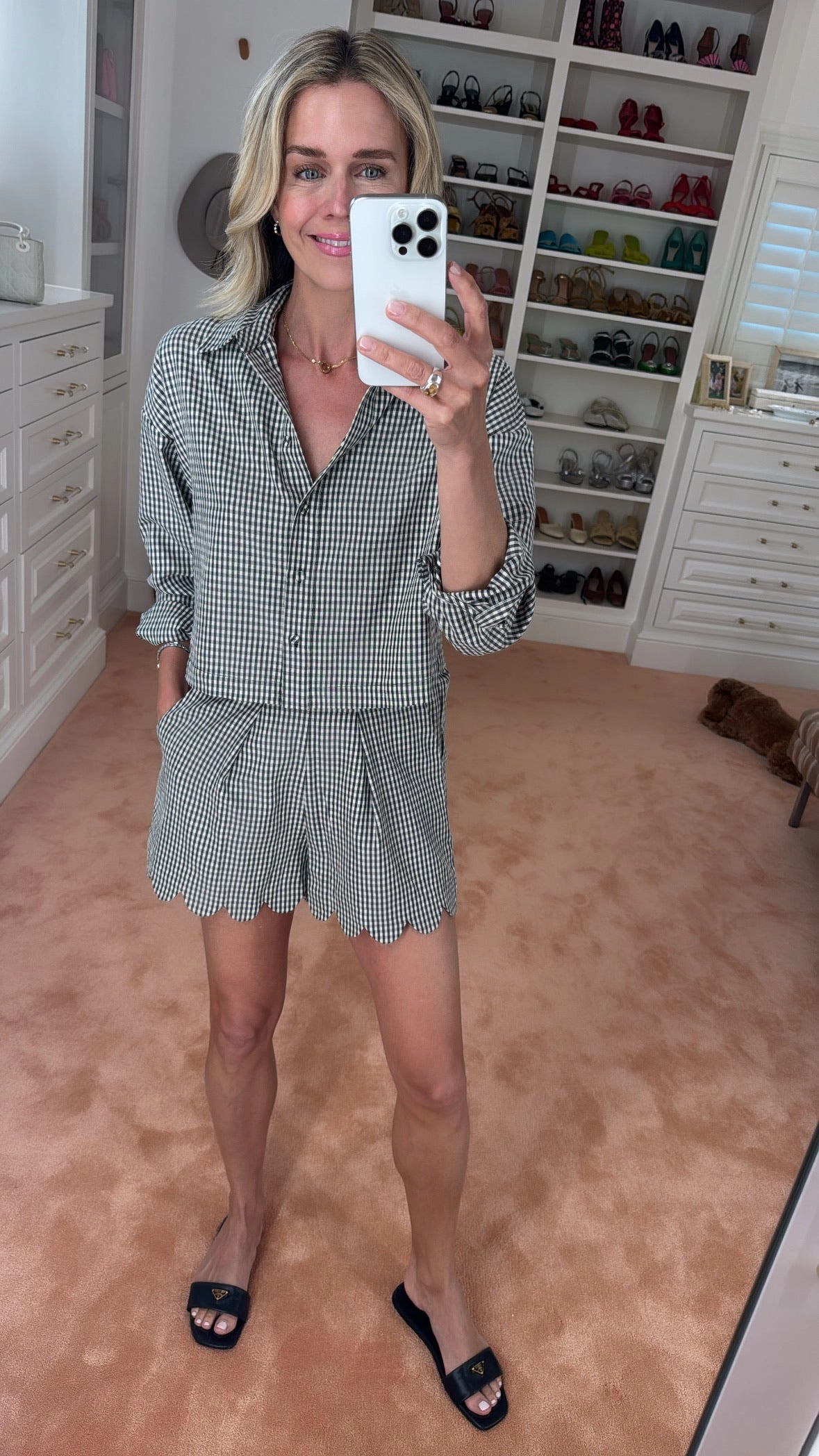 AbrasionResistant Edging MASON'S DAUGHTER | the Cropped Boyfriend Shirt, Black & Ivory Gingham