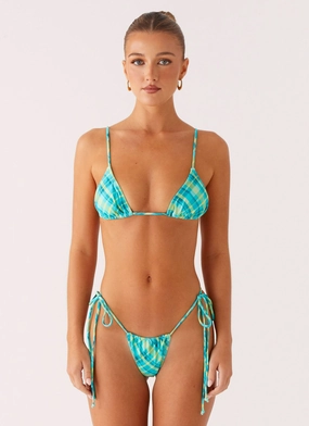 Secure-fit Lissy Bikini Bottoms - Green Check
