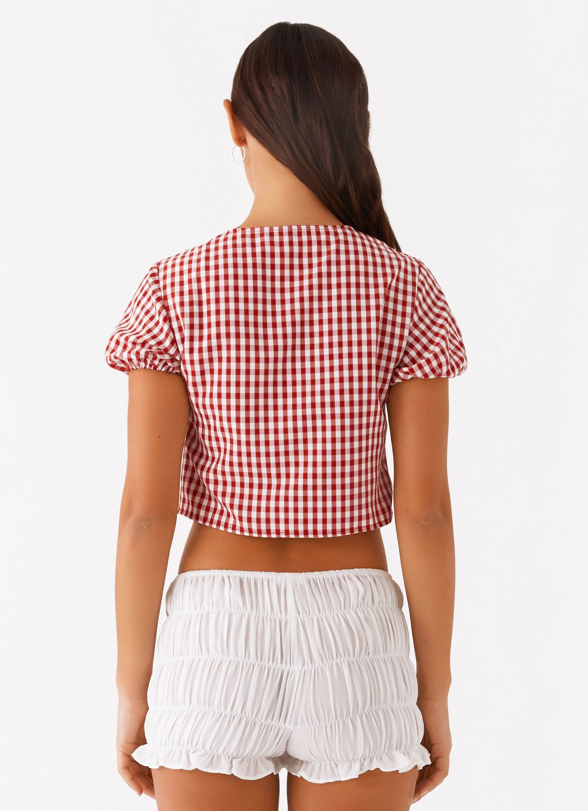 Pandora Blouse - Red Gingham DoubleStitched ReinforcedShoulders