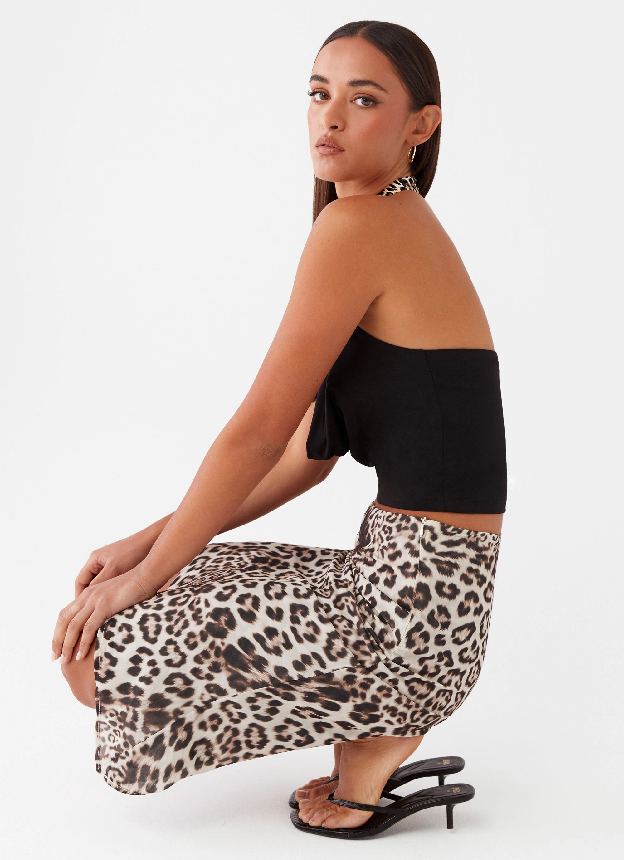 Summer Blouse Cairo Halter Top - Black