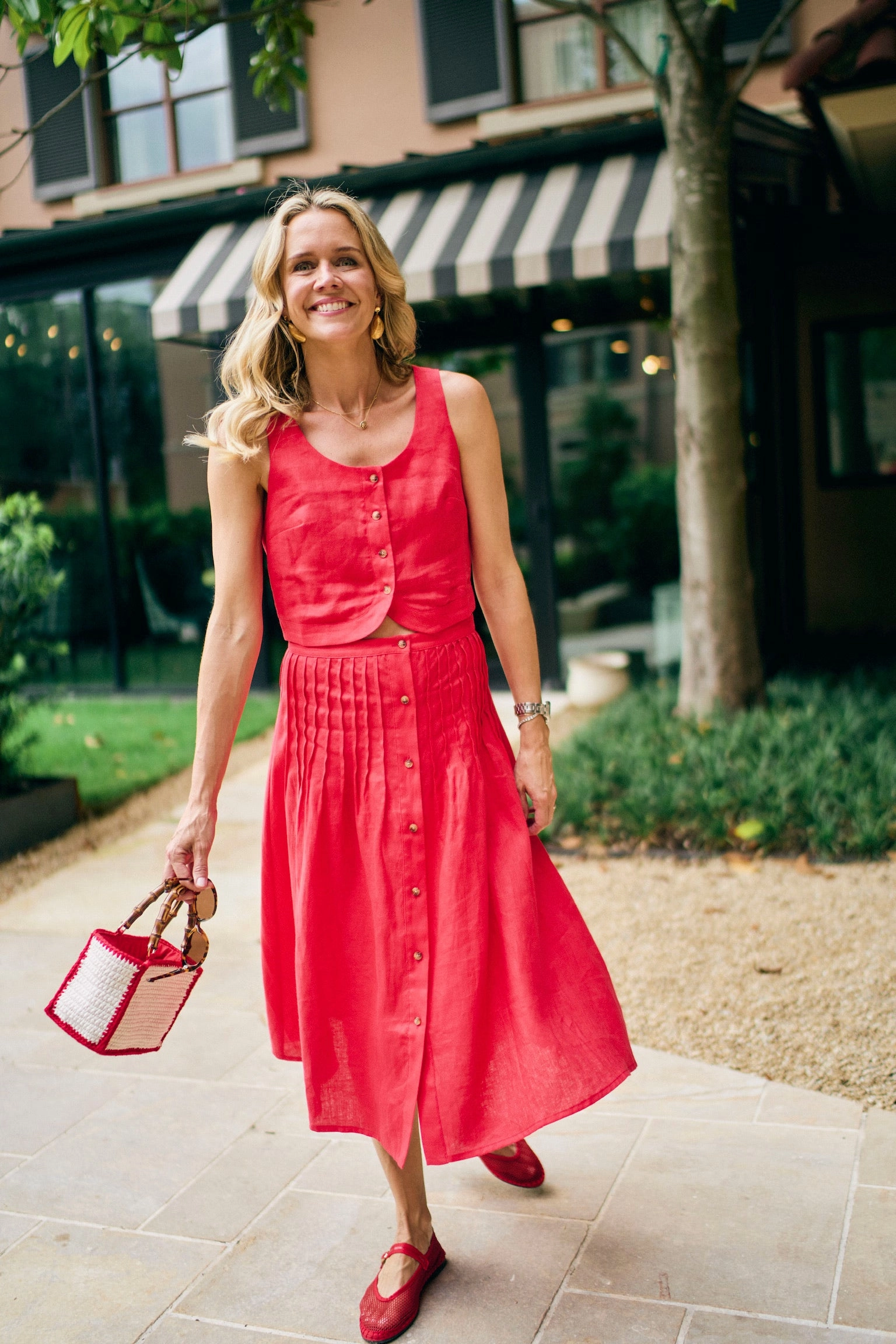 LowImpact Manufacturing MASON'S DAUGHTER | Andrea Top, Cherry Red