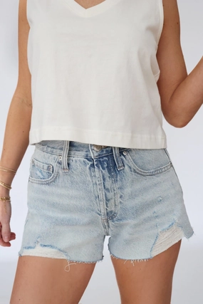 Classic Hi-Rise Denim Short - Faded Indigo (FINAL SALE) Soft Knit Wool Sweater