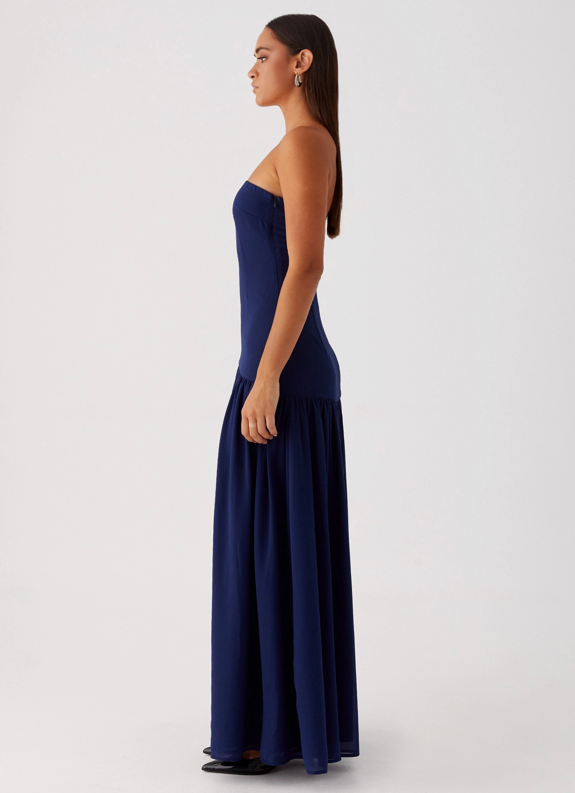 Eden Strapless Maxi Dress - Navy Fit for All Seasons