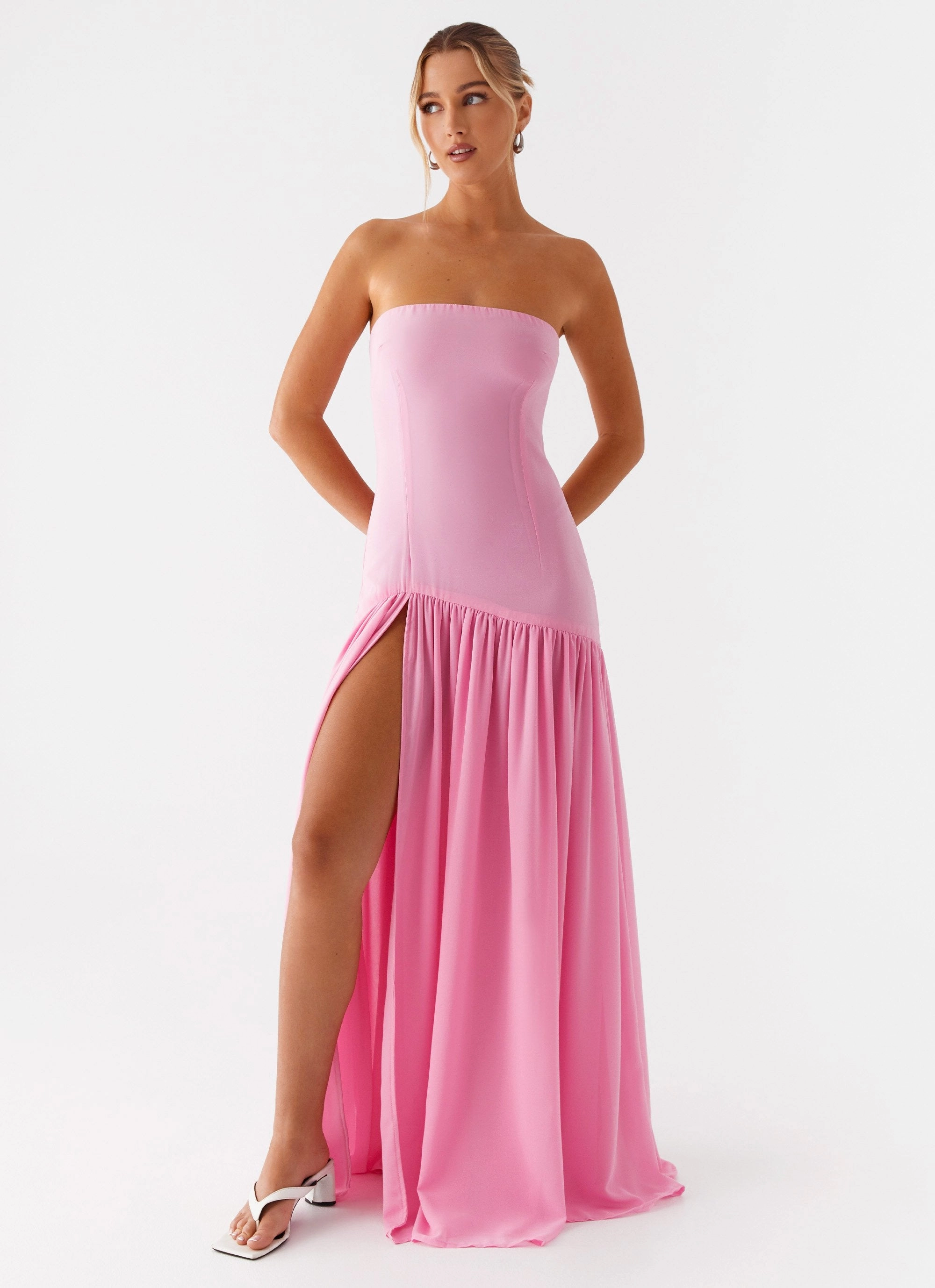 Air Touch Eden Strapless Maxi Dress - Pink