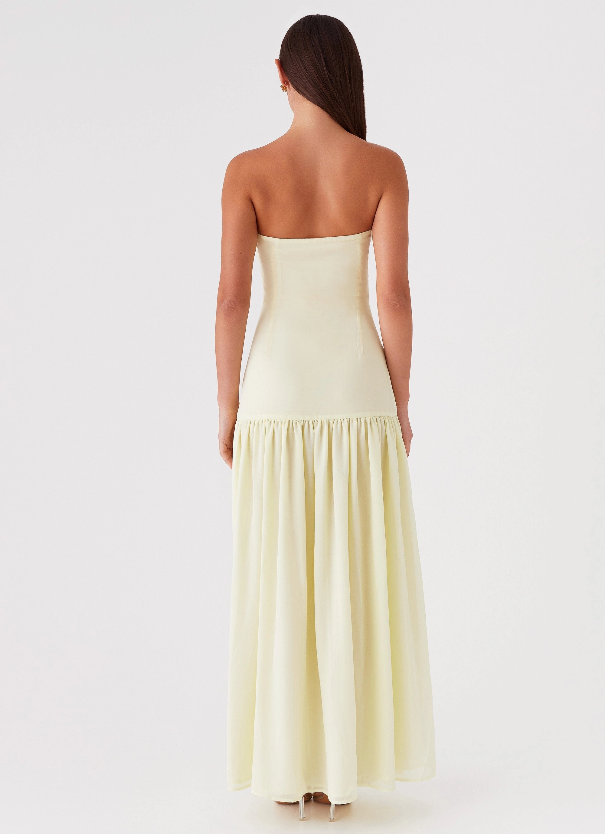 Eden Strapless Maxi Dress - Yellow Polished Style Nature Glow