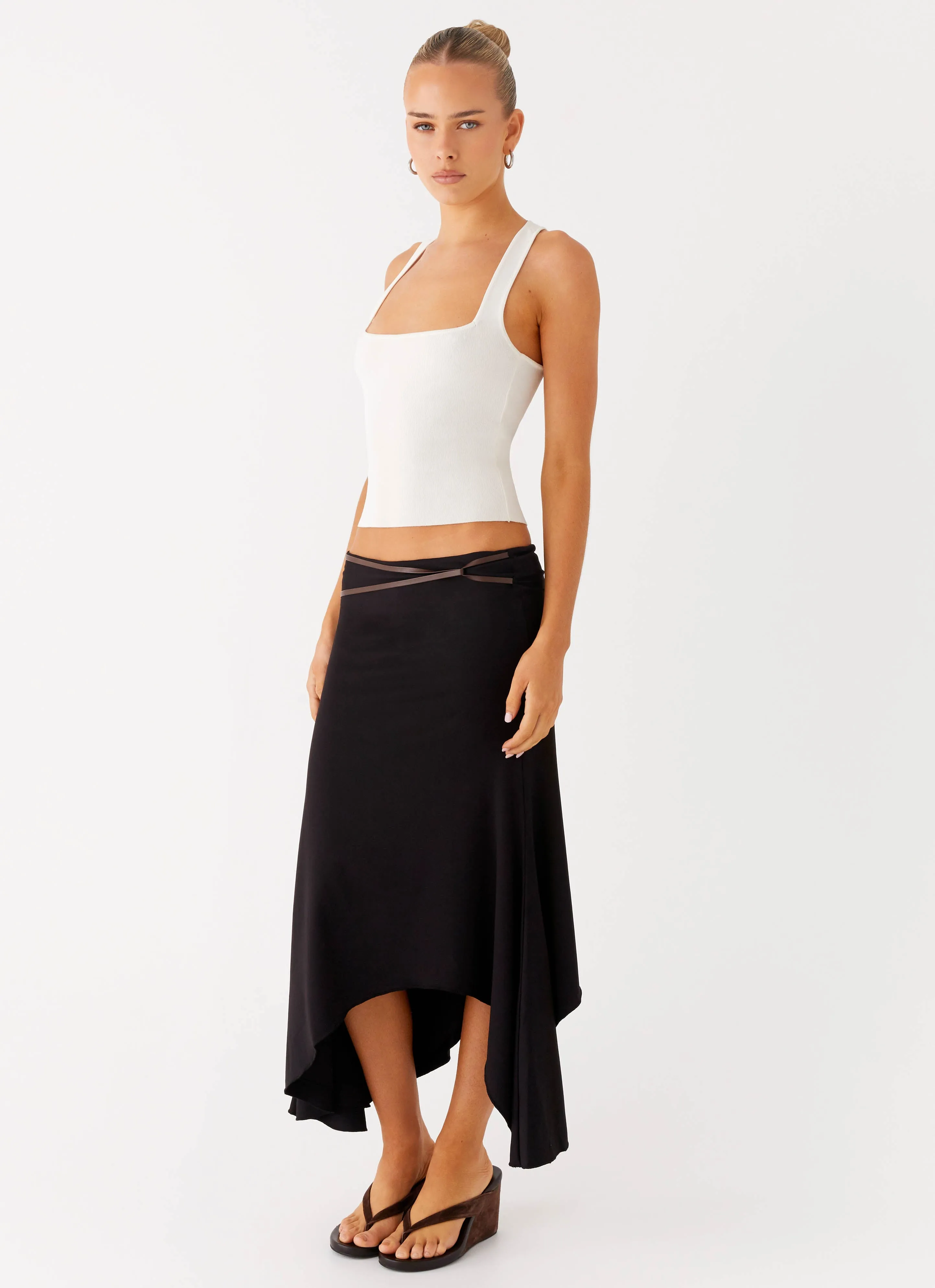 Clean Mood Seattle Midi Skirt - Black