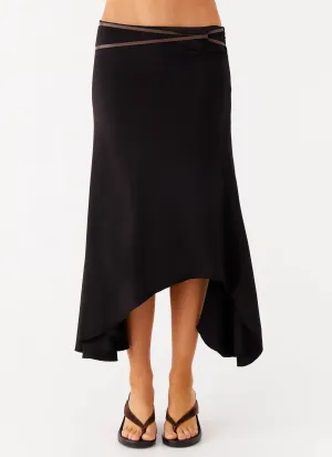 Cashmere Touch Smart Edge Seattle Midi Skirt - Black