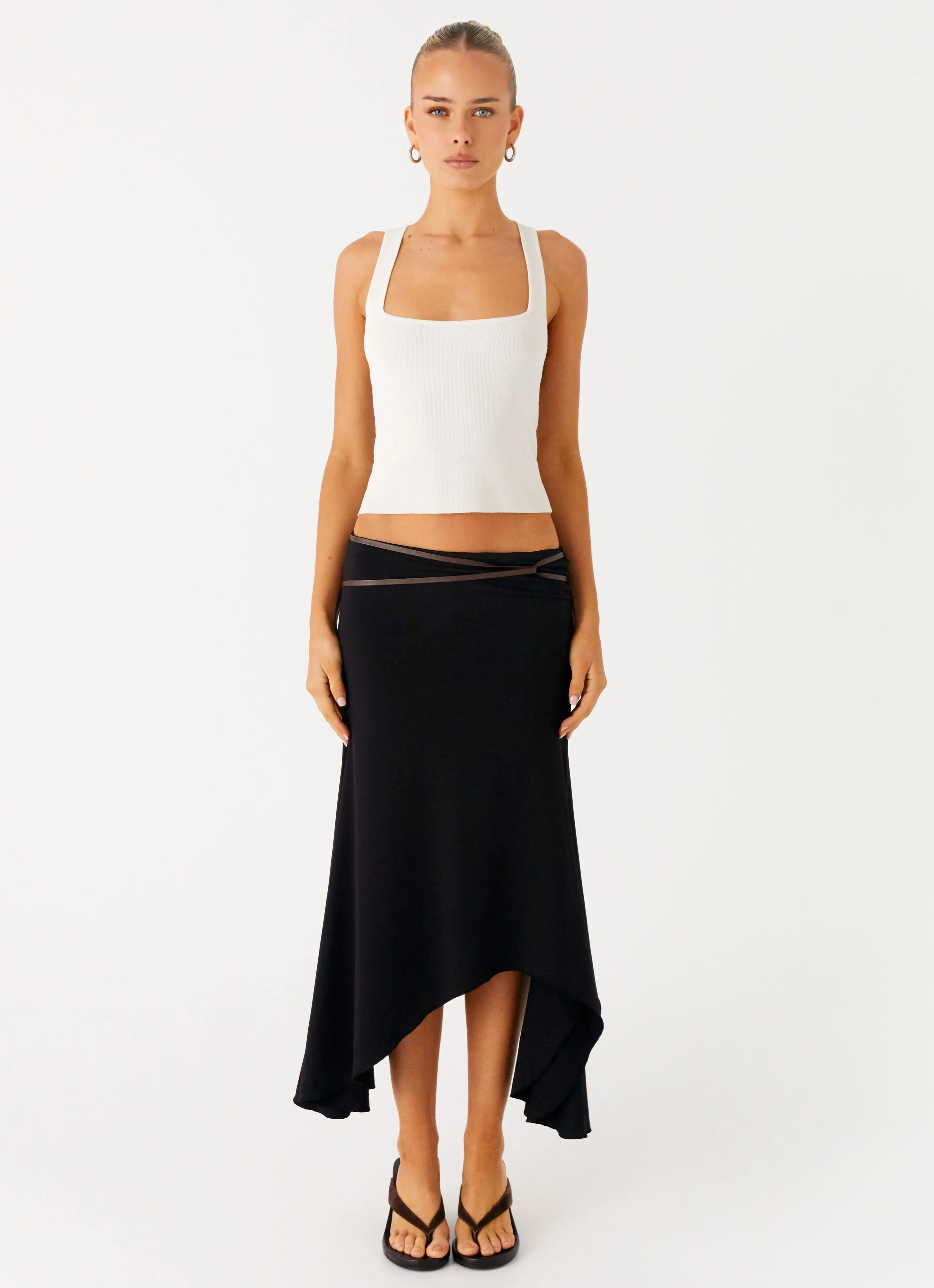 Natural Look Seattle Midi Skirt - Black