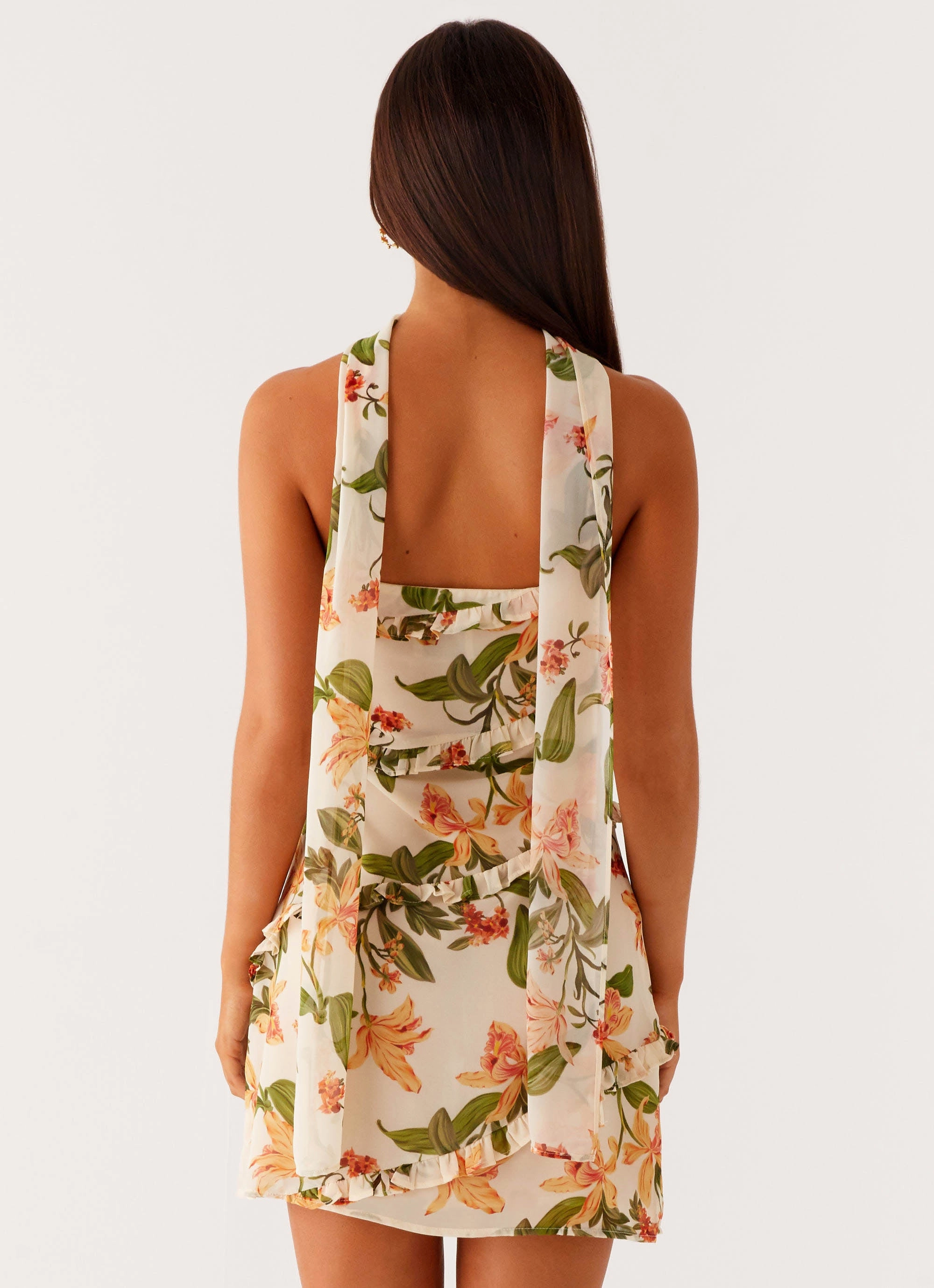 Evening Vibe Edwina Strapless Mini Dress - Floral Print