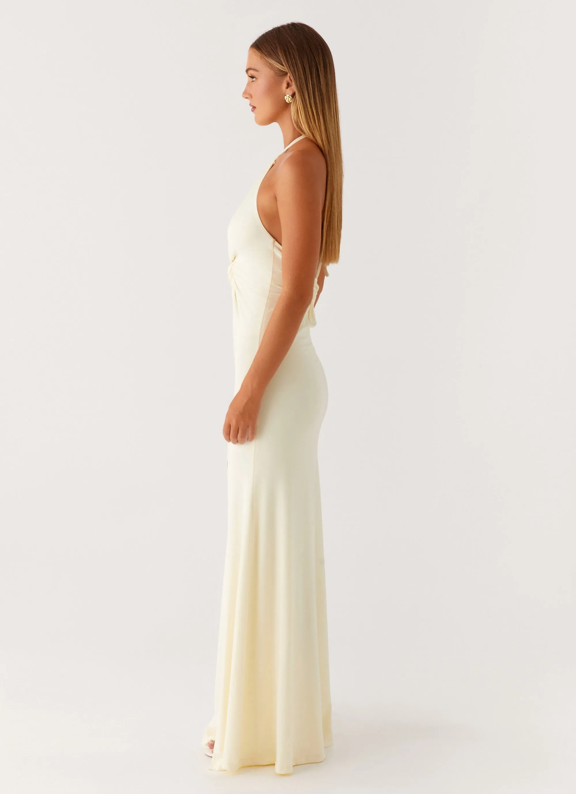Just In Time Maxi Dress - Yellow Ventilated Back Panel