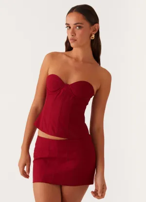 Effortless Movement Armelle Micro Mini Skirt - Maroon Armelle Micro Mini Skirt - Maroon Easy Layers Gentle Comfort