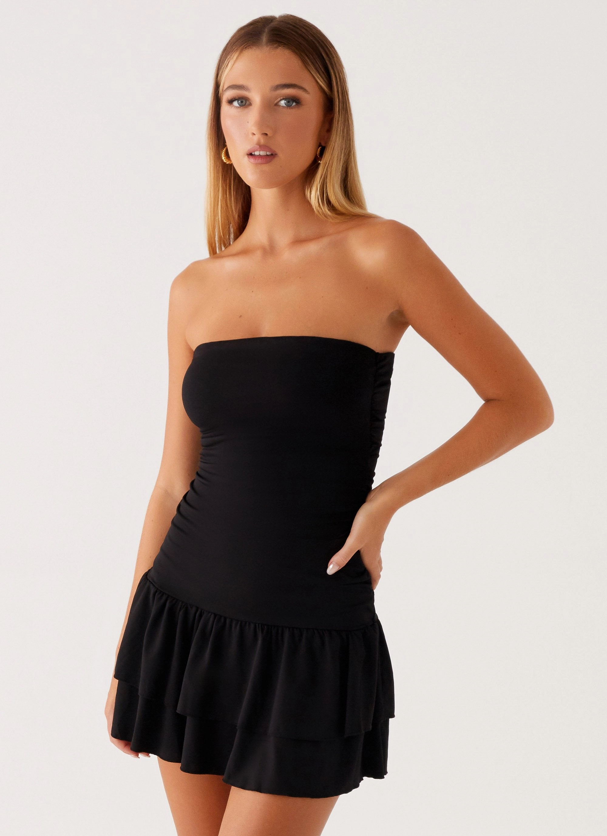 Tonya Mini Dress - Black Comfortable and Flattering Inner Smile