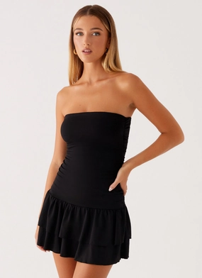 Effortless Chic Tonya Mini Dress - Black Tonya Mini Dress - Black Comfortable and Flattering Inner Smile