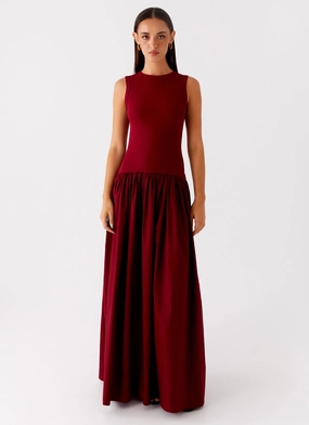 Effortless Comfort Shivani Maxi Dress - Maroon Shivani Maxi Dress - Maroon Charming Style Neutral Tones