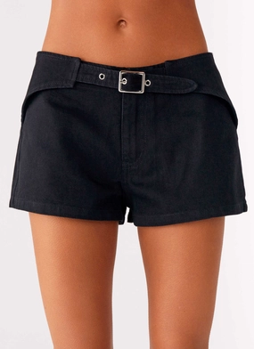 Montana Mini Shorts - Black Everyday Comfort Wear Active Layers