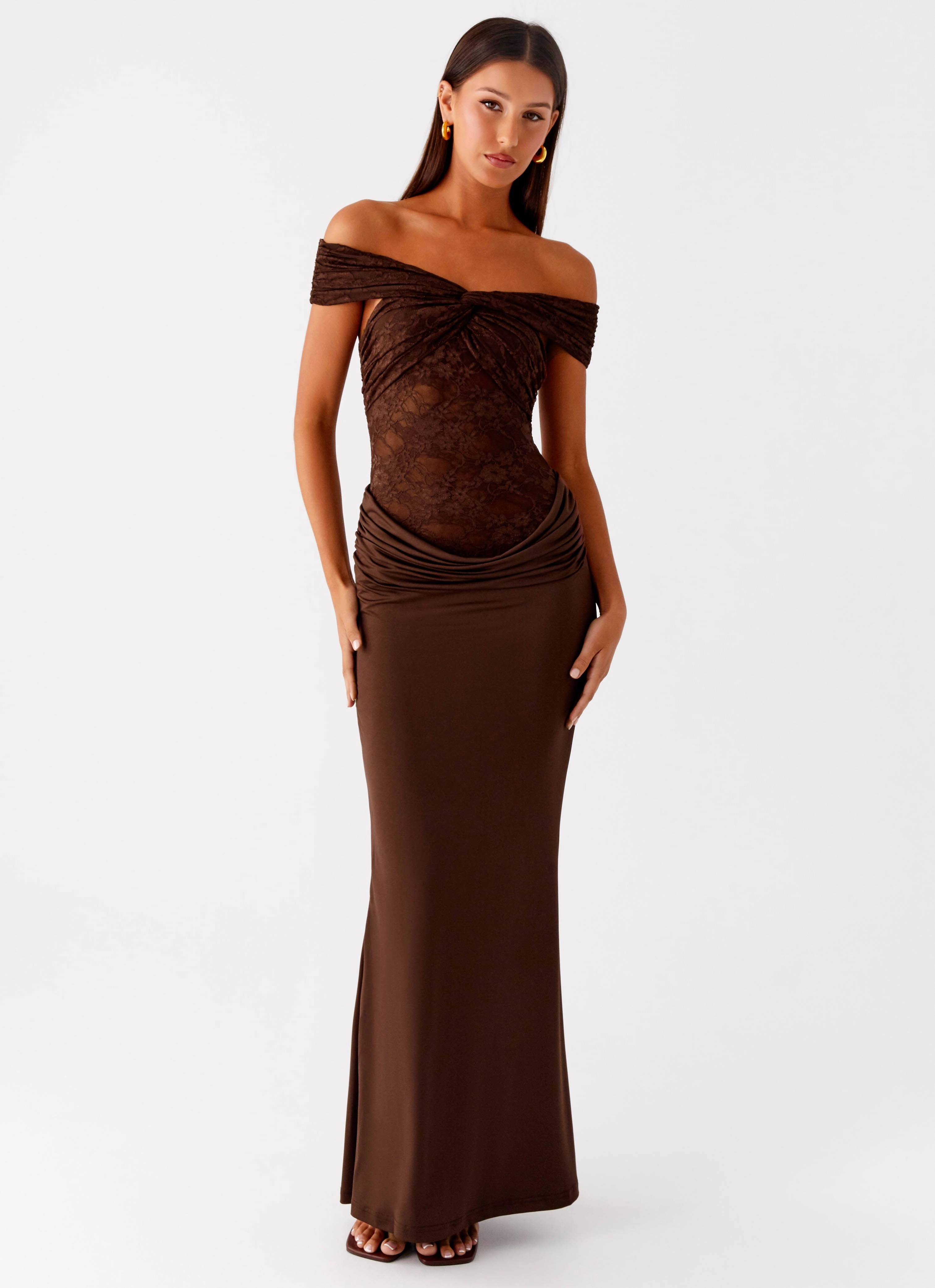 Either Way Maxi Dress - Chocolate Chic Harmony