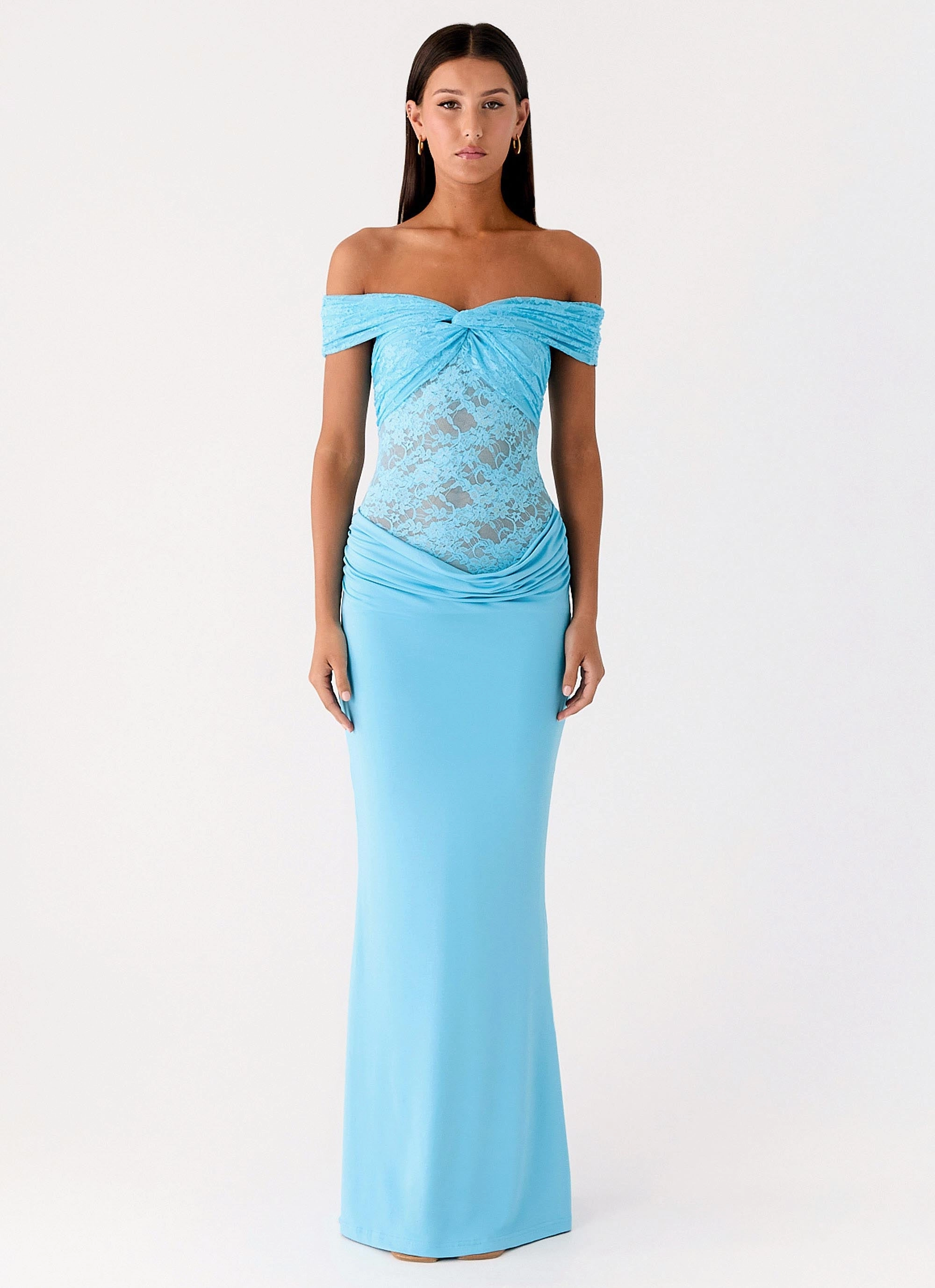Either Way Maxi Dress - Turquoise Blue Smart Tones