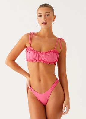 El Nido Bikini Bottoms - Pink Tangle Free Straps