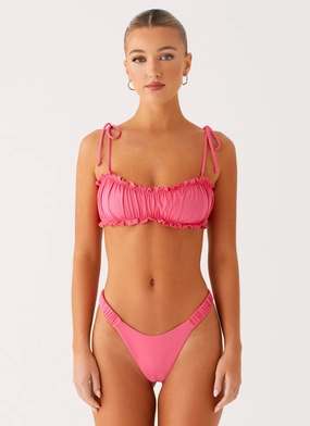El Nido Bikini Top - Pink Quick Evaporating Fabric Performance Fabric