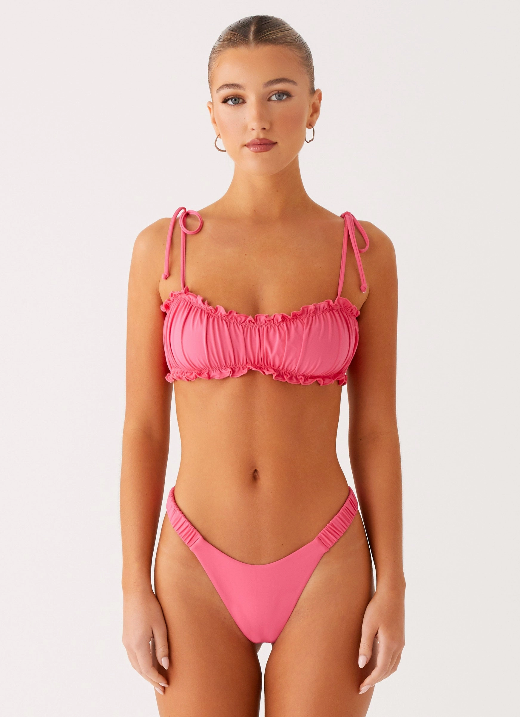 El Nido Bikini Top - Pink Quick Evaporating Fabric Performance Fabric