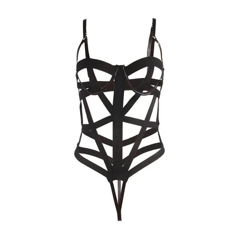 Elastic Straps Plus Size Women's Rompers