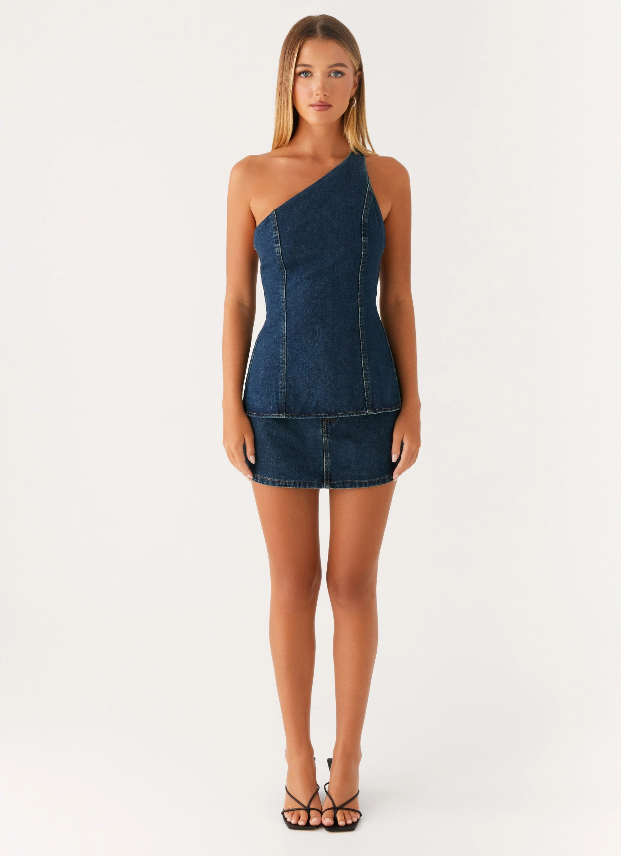RaglanSleeve Maysa Denim Top - Washed Denim