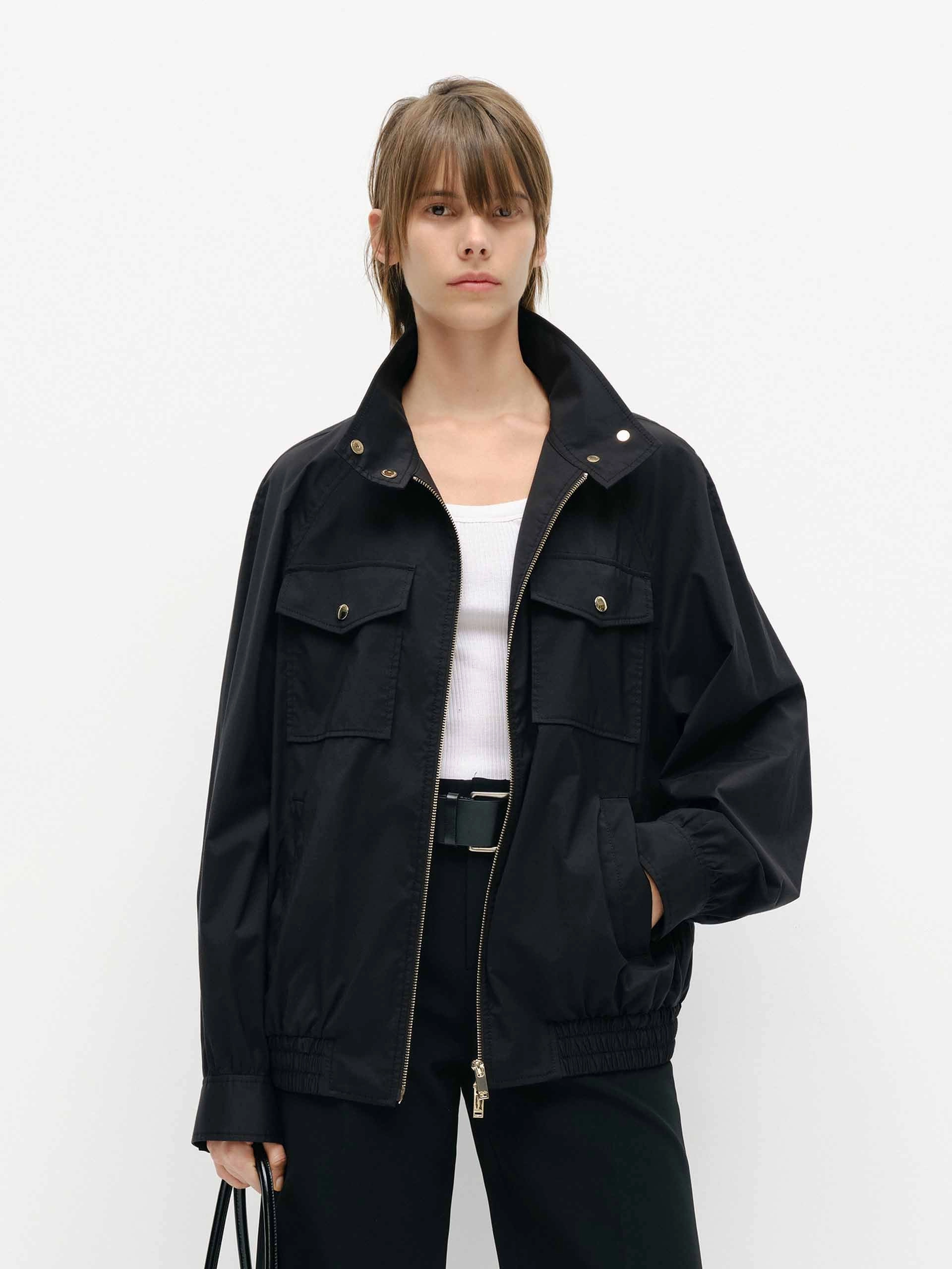 Elastic Hem Loose Jacket