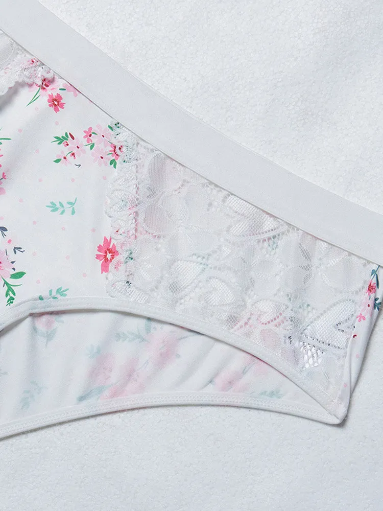 Elegant Floral Lace Wireless Lingerie Set