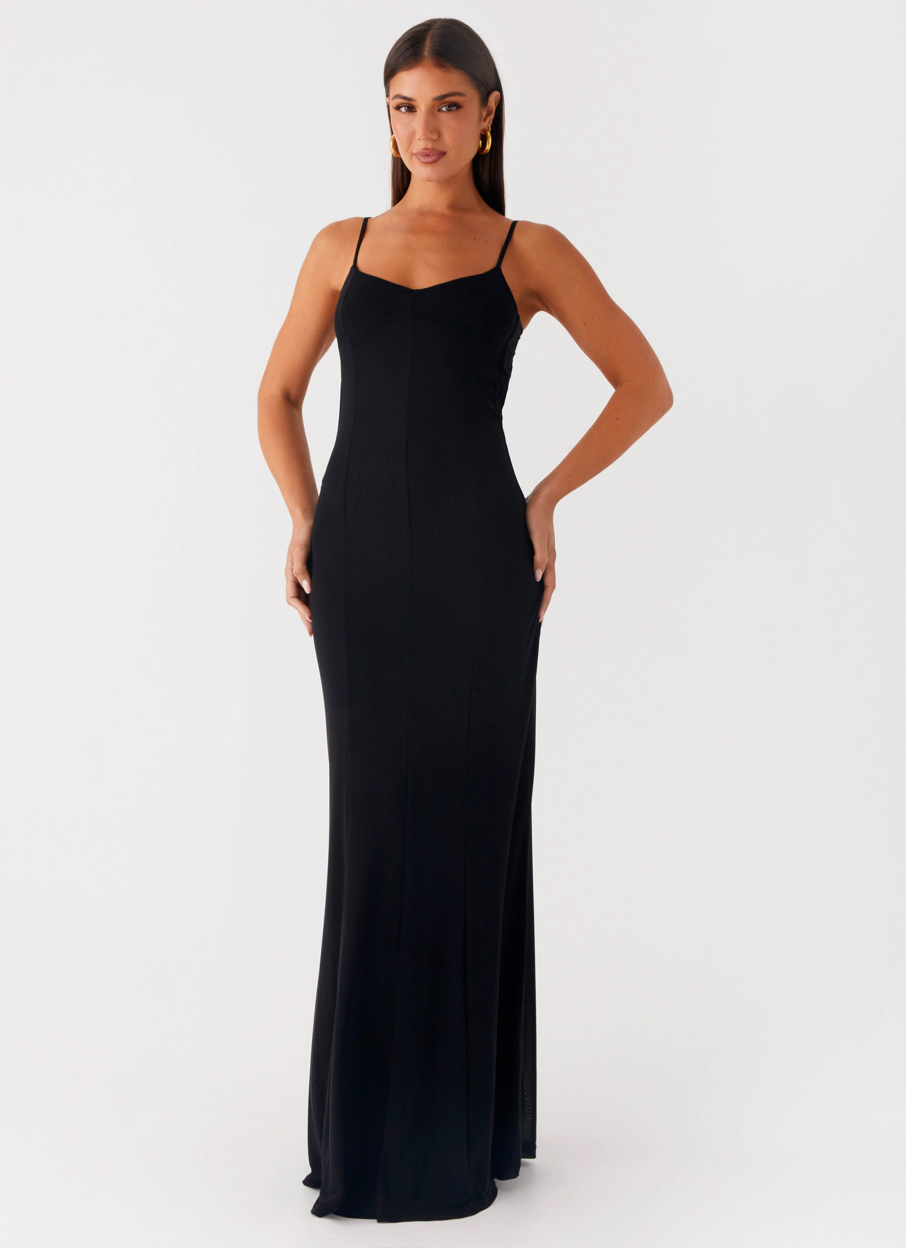 Serene Escape Maxi Dress - Black Edge Shape