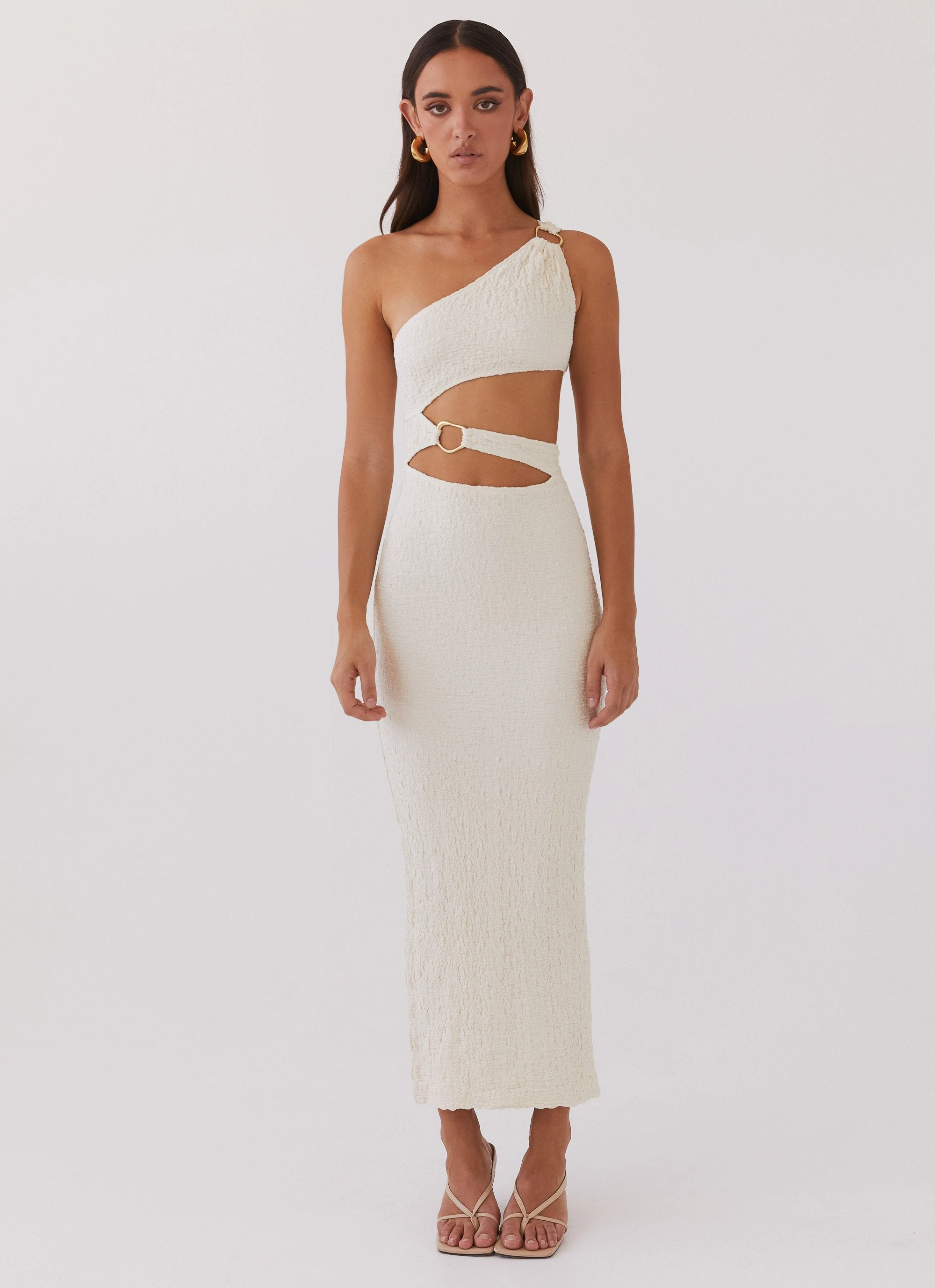 North Haven Maxi Dress - Ivory Wave Sleek Motion