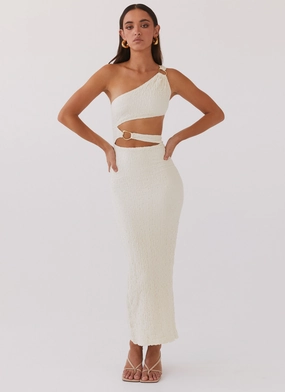 North Haven Maxi Dress - Ivory Wave Saturated Hue All Layer