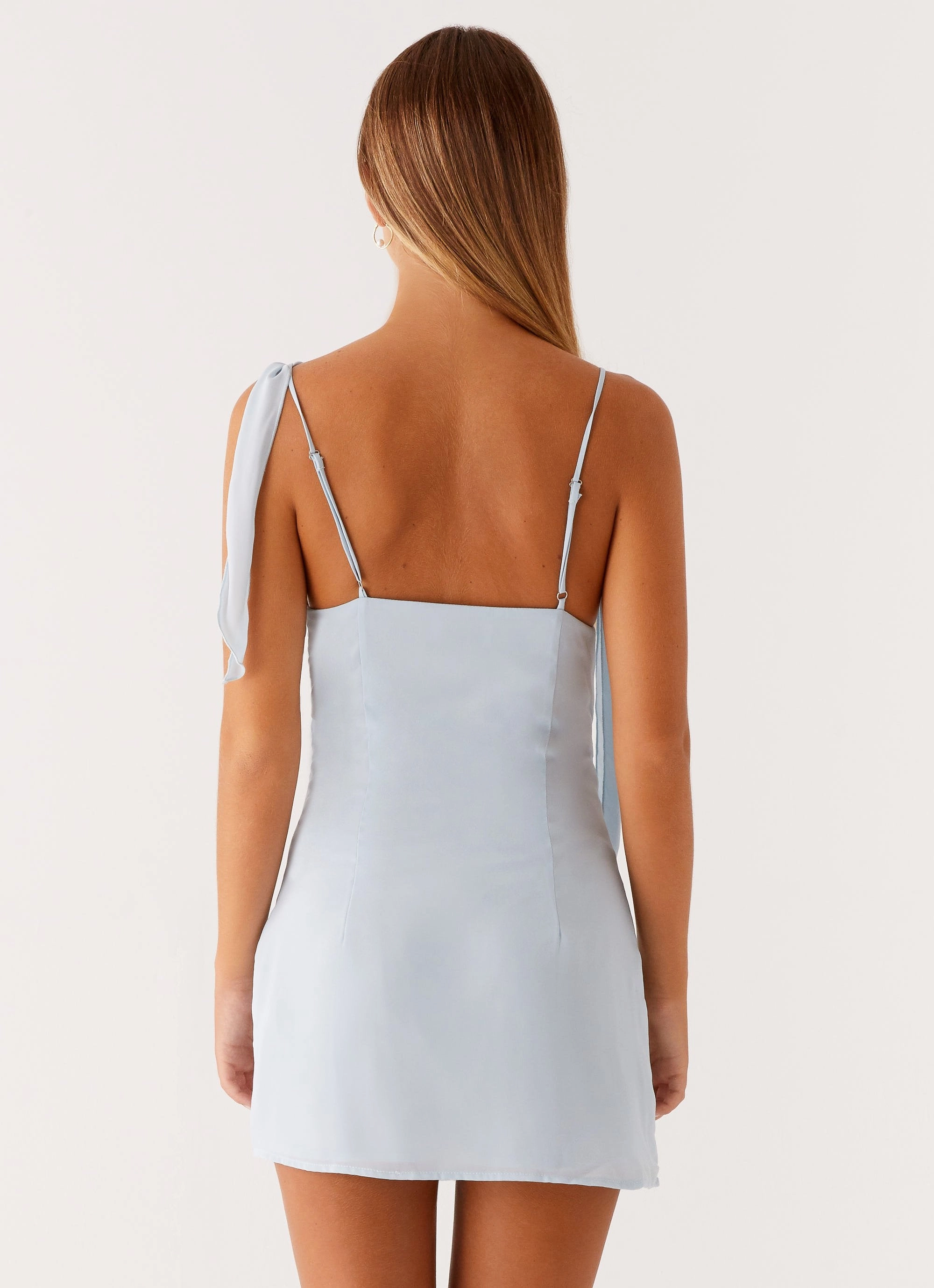 Lily Beaded Mini Dress - Pastel Blue Subtle Edge City Essential