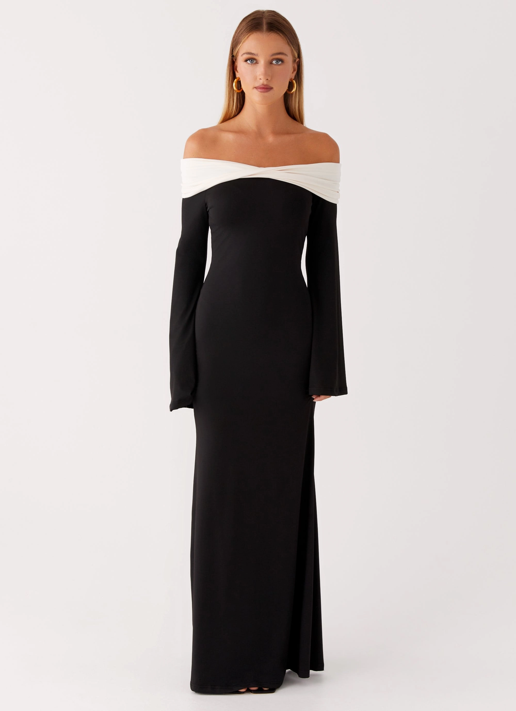 Refined Style Hits Different Long Sleeve Maxi Dress - Black