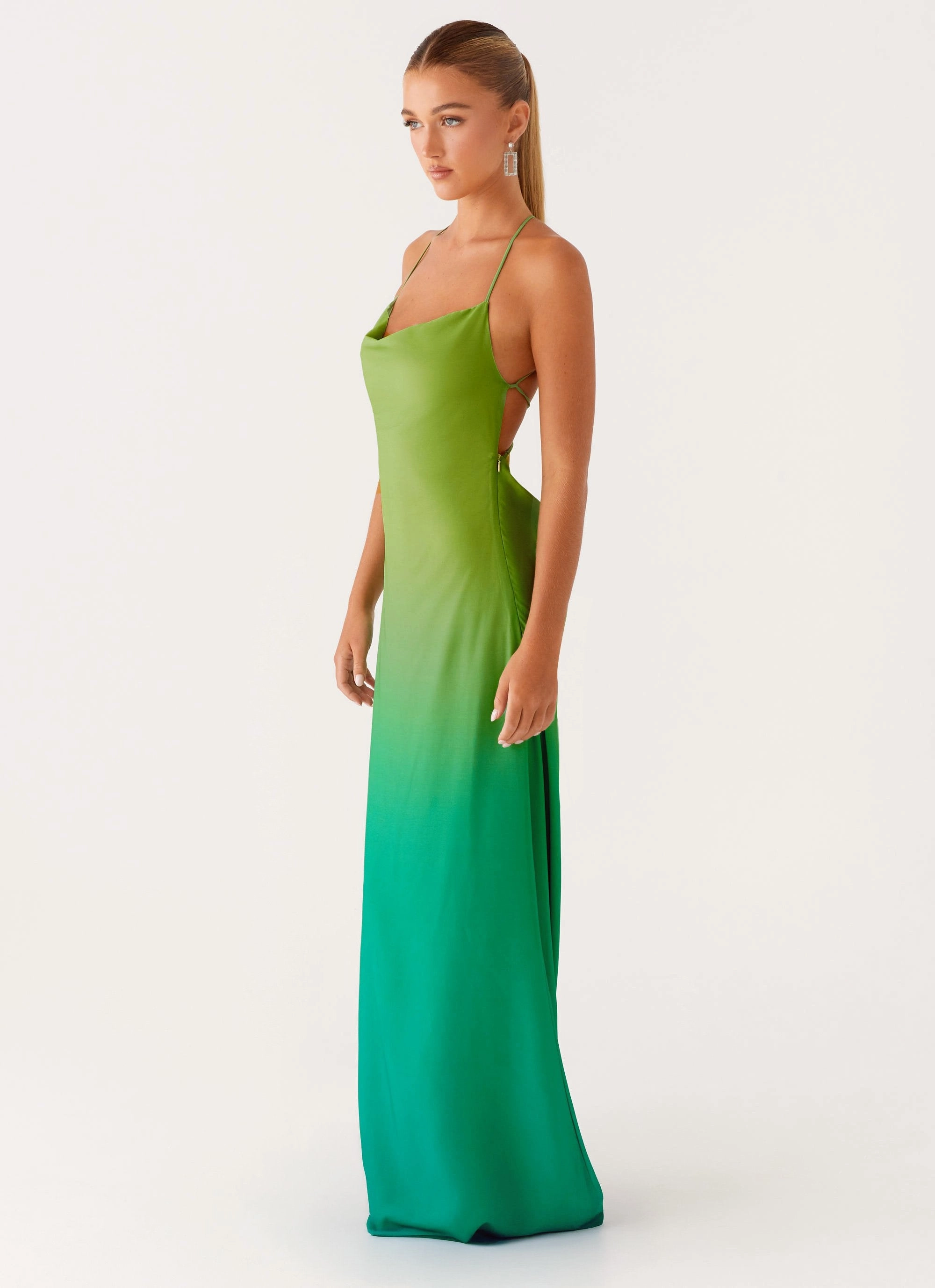 Opposites Attract Maxi Dress - Green Ombre All Inclusive Minimalist Elegance