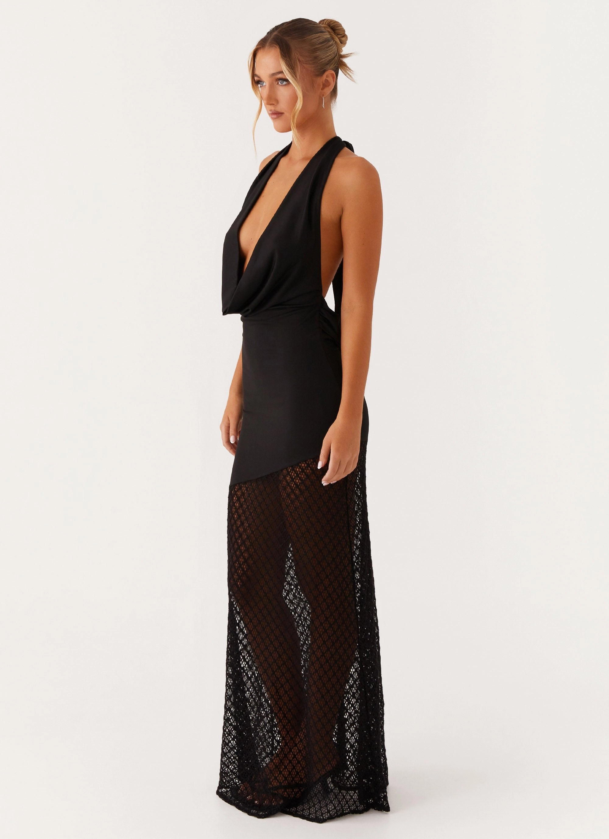 Aaliyah Maxi Dress - Black Soft Layers