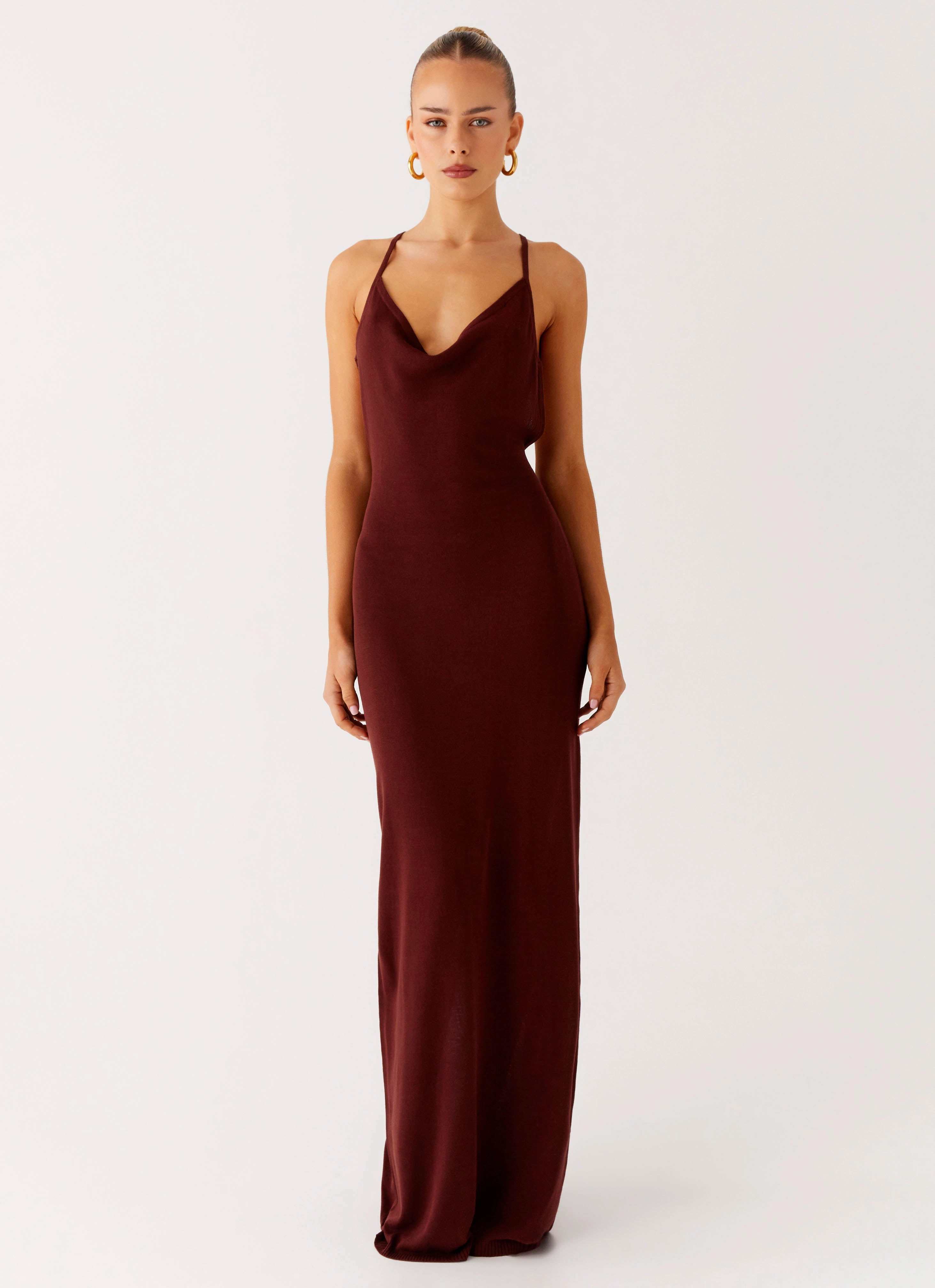 Nomad Muse Maxi Dress - Chocolate Smooth Vibes Pleat Breeze