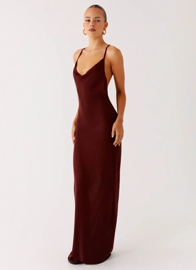 Elegant Piece Nomad Muse Maxi Dress - Chocolate Nomad Muse Maxi Dress - Chocolate Feather Light Comfy Fit