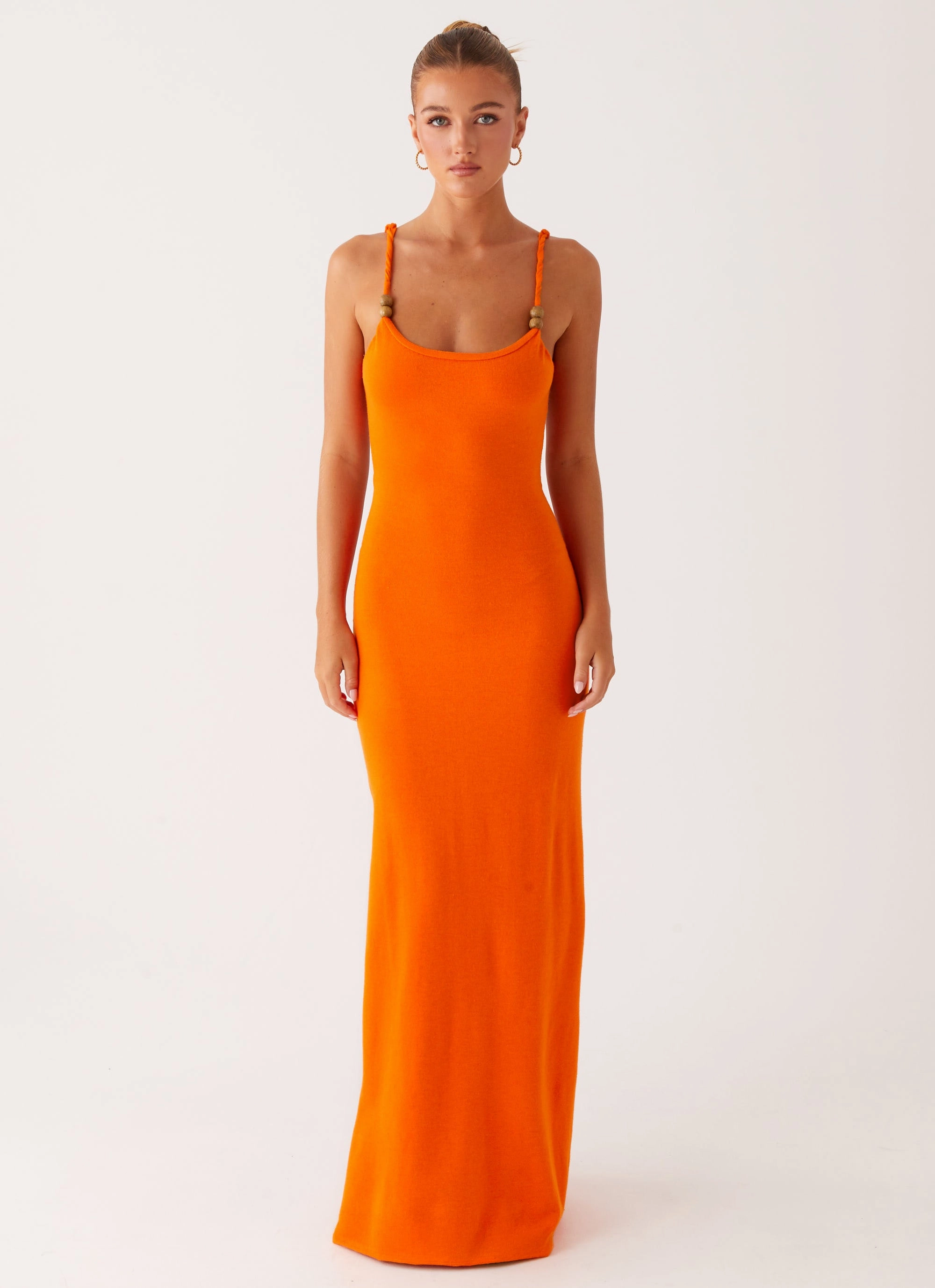 Chic Rhythm Elaina Knit Maxi Dress - Orange
